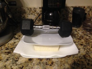 No kitchen should be without free weights